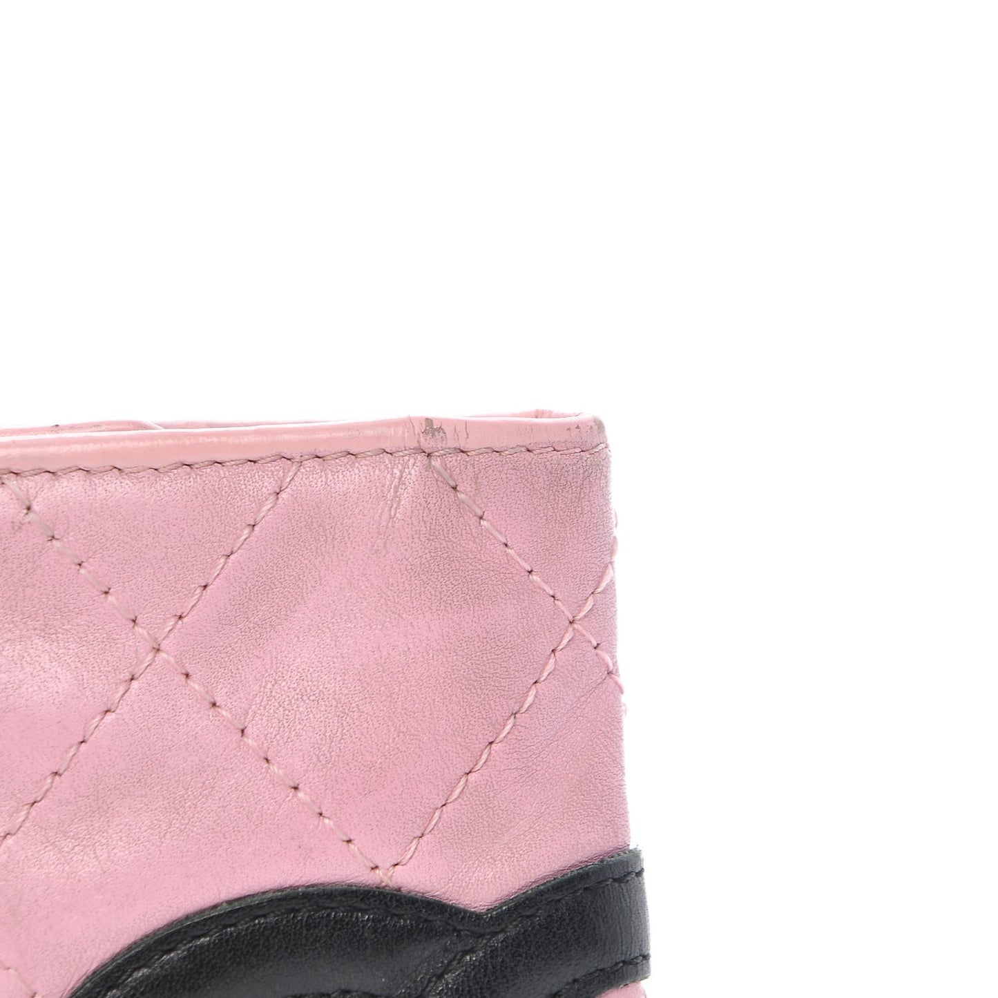 Calfskin Quilted Cambon 6 Key Holder Pink