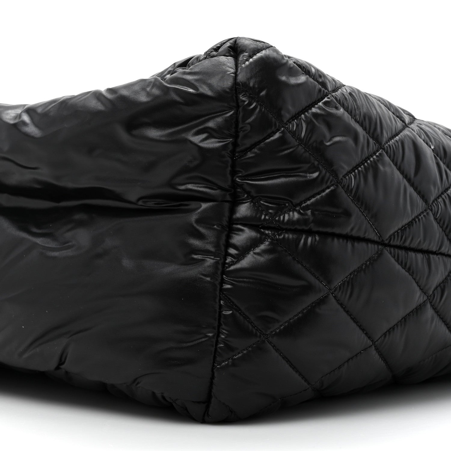 Chanel Nylon Quilted Large Coco Cocoon Tote Black 9 of 10