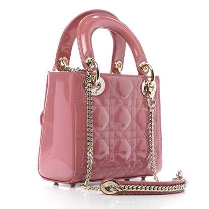 Christian Dior Patent Cannage Mini Lady Dior Pink 3 of 11
