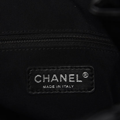 Chanel Patent Quilted Expandable CC Shoping Tote Black 6 of 7
