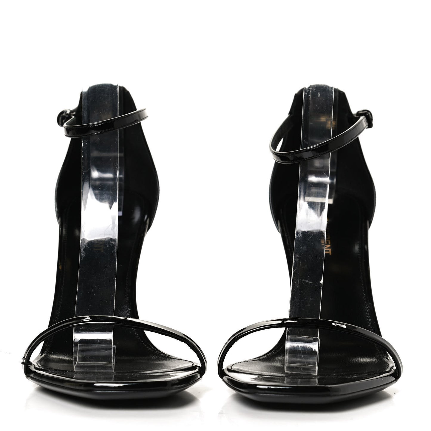 Patent Calfskin Opyum 110 Sandals 39 Black