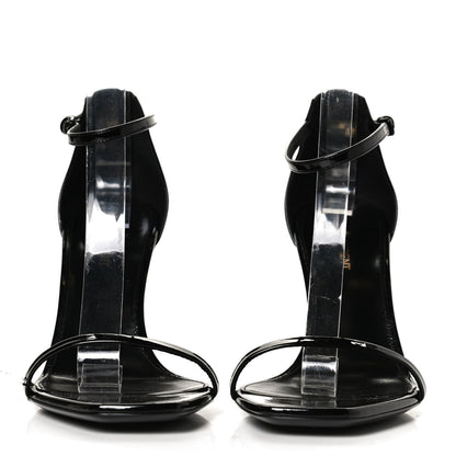 Saint Laurent Patent Calfskin Opyum 110 Sandals 39 Black 2 of 10