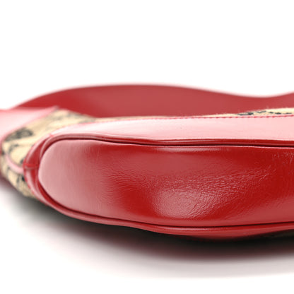 Gucci Monogram Jackie O Hobo Beige Blue Red 9 of 12