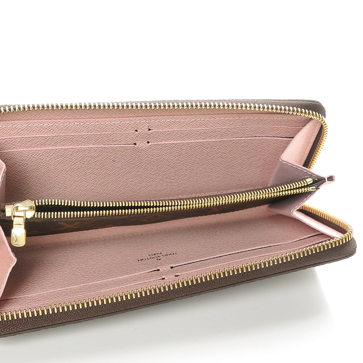 Monogram Clemence Wallet Rose Ballerine