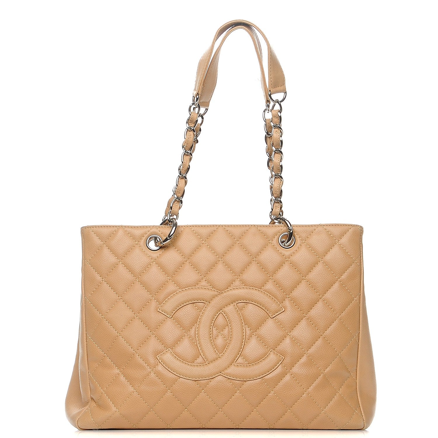 Chanel Caviar Quilted Grand Shopping Tote GST Beige 1 of 13