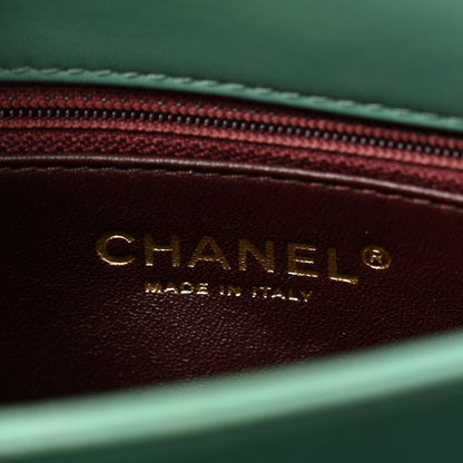 Chanel Lambskin Quilted Small Trendy CC Flap Dual Handle Bag Green 7 of 16