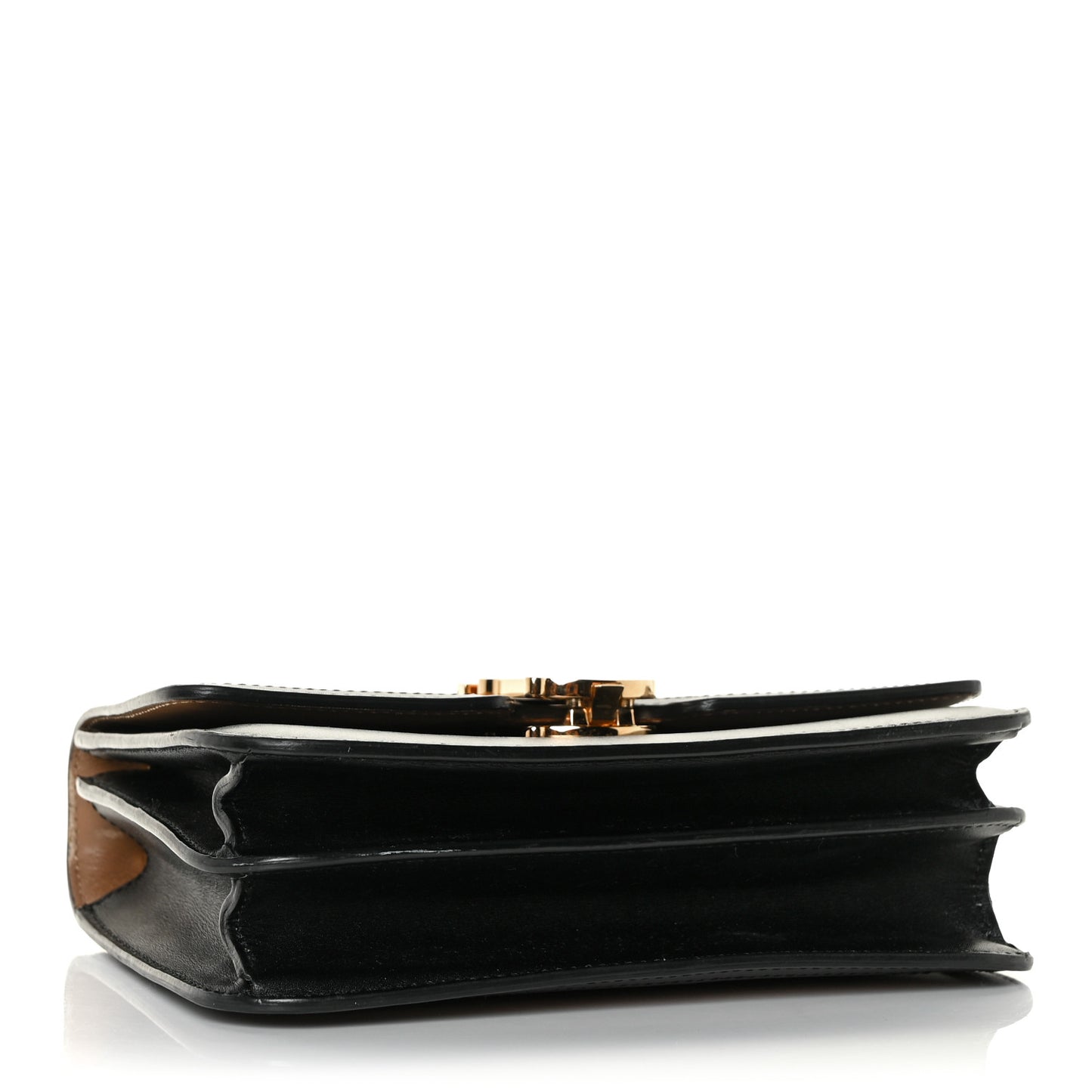Calfskin Small TB Envelope Clutch Bag Malt Brown