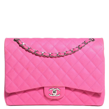 Chanel Iridescent Caviar Maxi Double Flap Pink 1 of 9