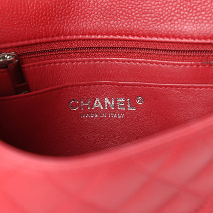 Chanel Caviar Quilted Mini Square Flap Red 6 of 10