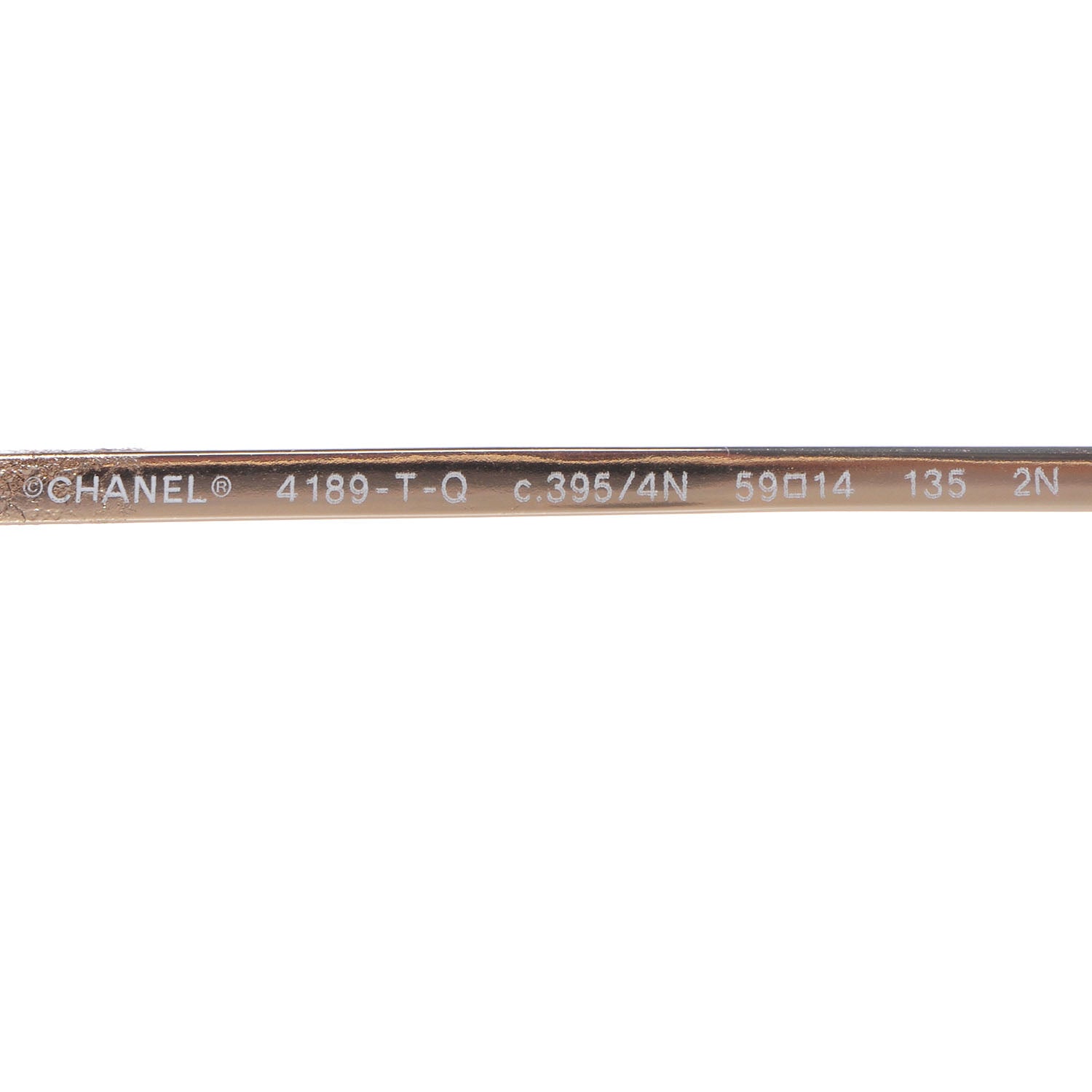 Chanel Titanium Lambskin CC Aviator Sunglasses 4189-T-Q Gold 7 of 8