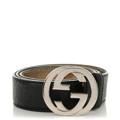 Gucci Guccissima Interlocking G Belt 100 40 Black 1 of 5