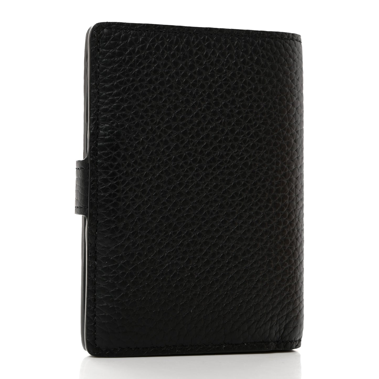 Taurillon Capucines Vertical Compact Wallet Black