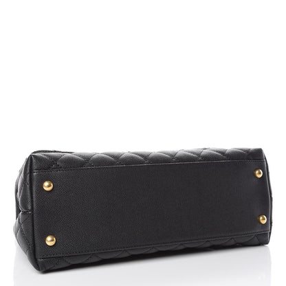 Chanel Caviar Quilted Small Coco Handle Flap Black 4 of 10