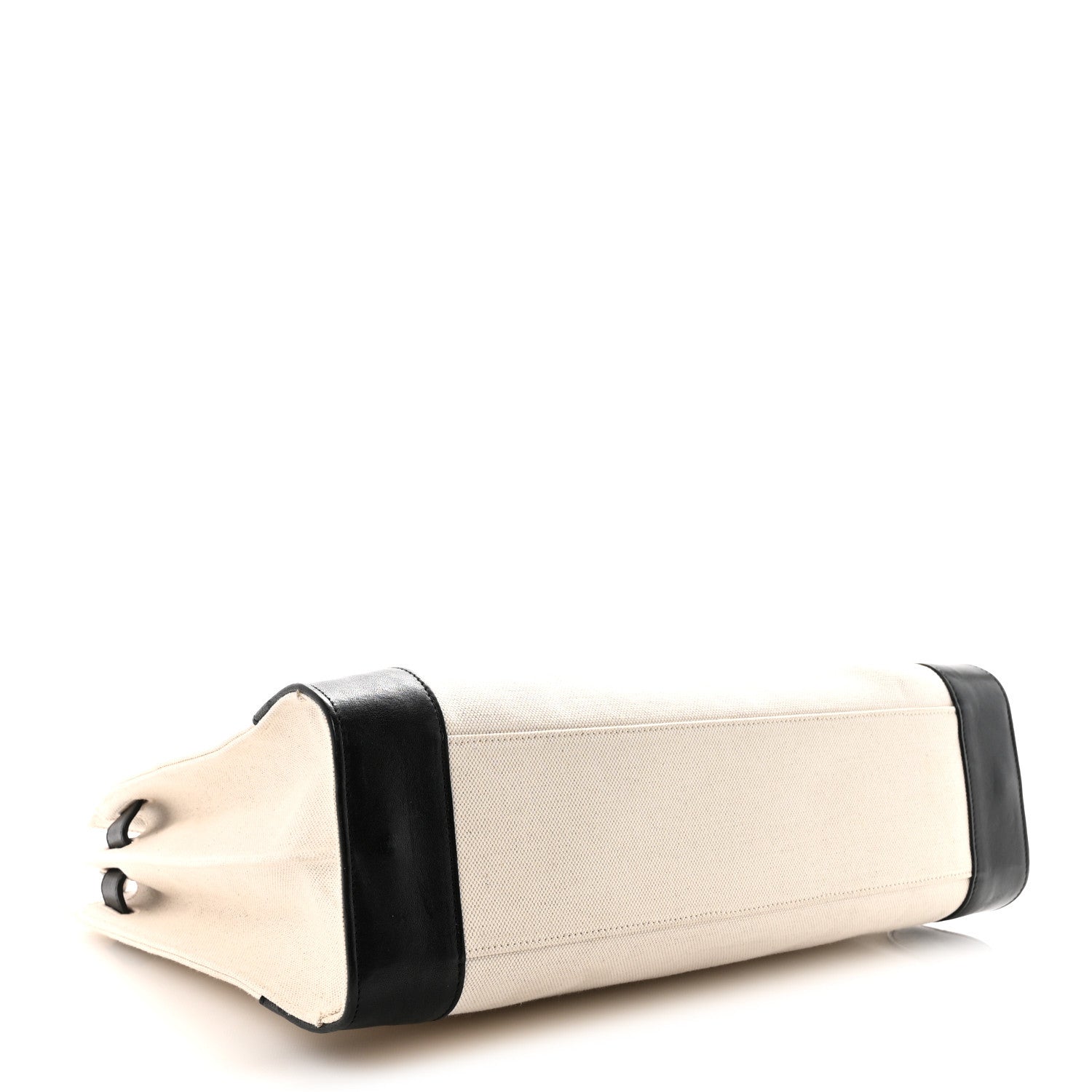 Saint Laurent Canvas Calfskin Large Thin Sac De Jour Naturel Black 4 of 9