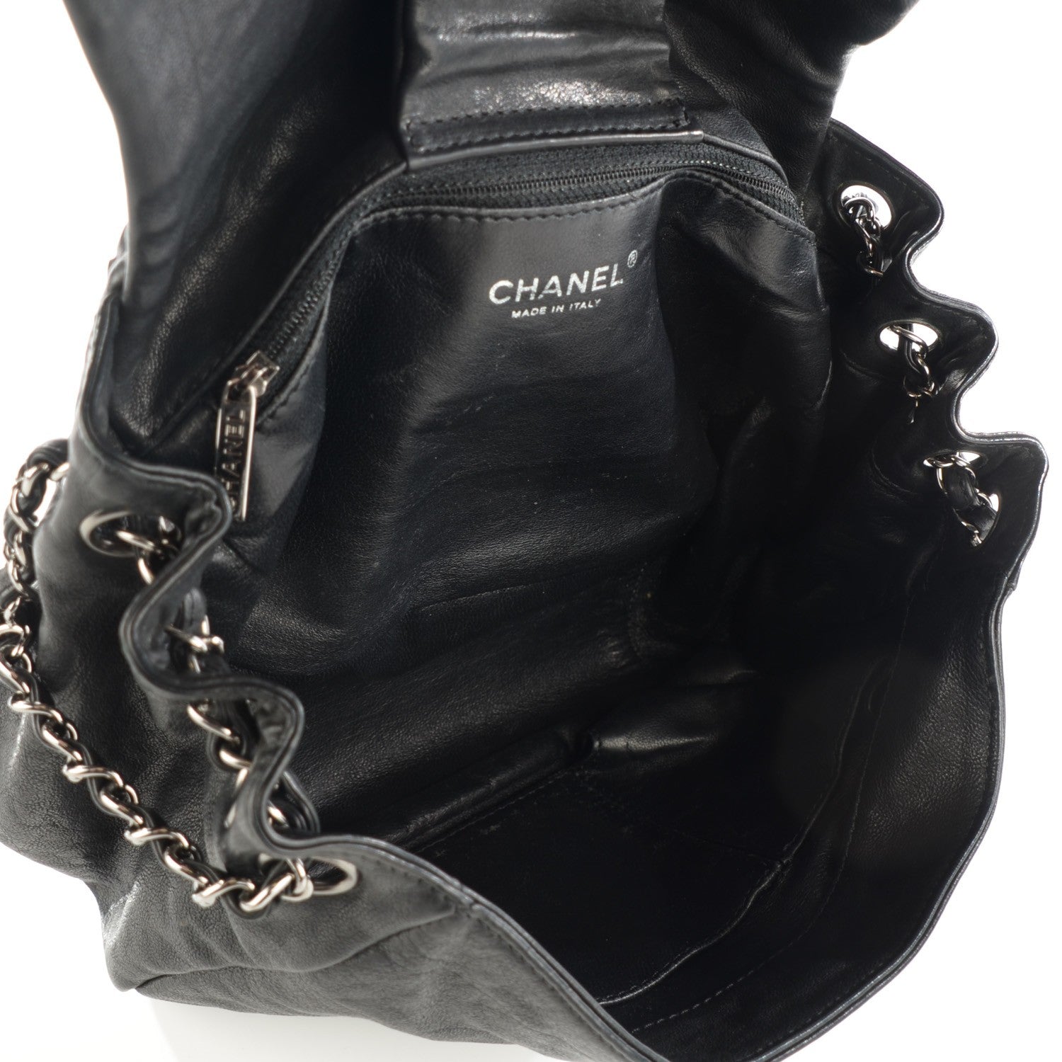 Chanel Metallic Goatskin Luxe Ligne Flap Black 7 of 7