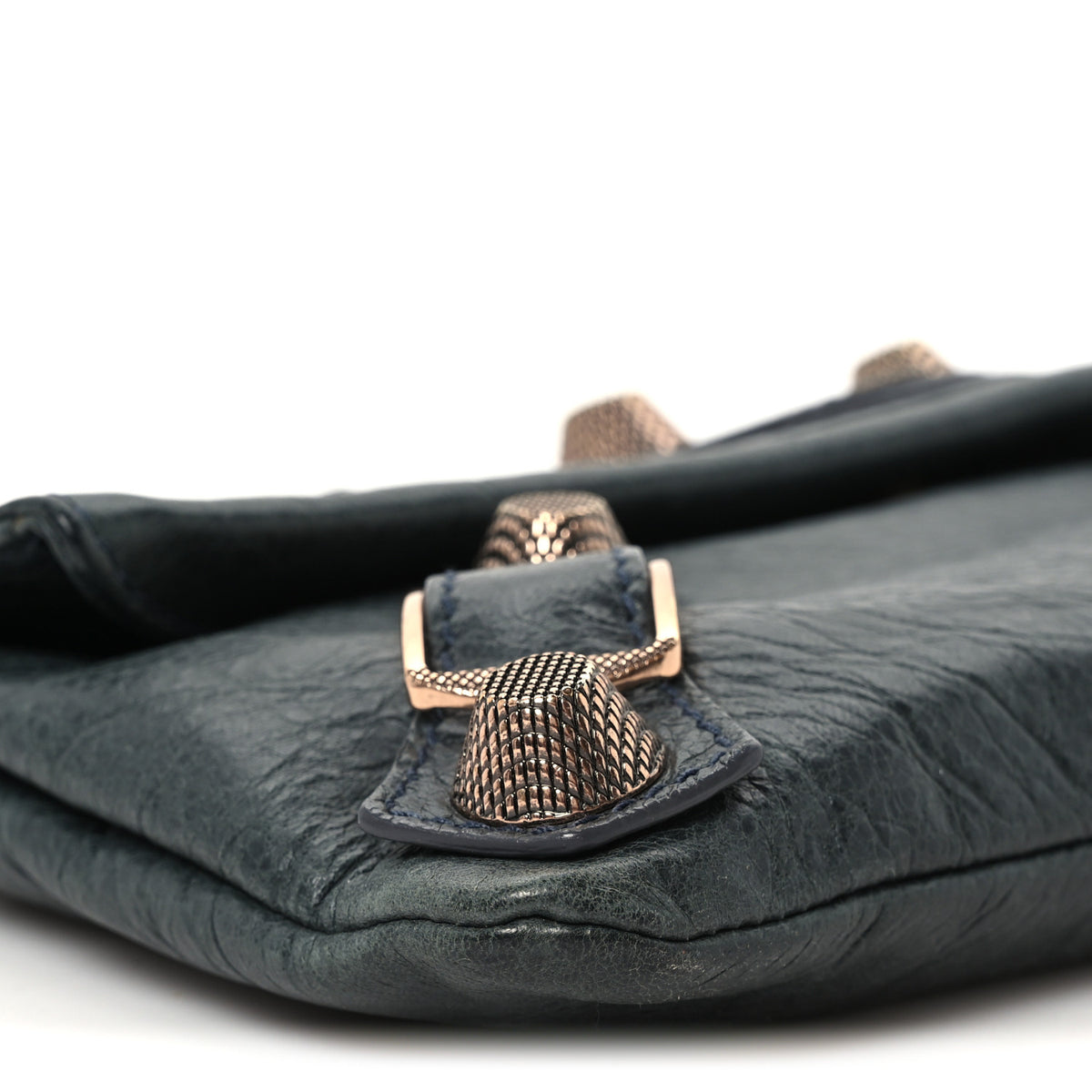 Balenciaga Agneau Giant 21 Rose Gold Hardware Envelope Clutch Anthracite 11 of 12