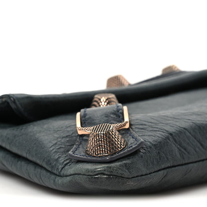 Balenciaga Agneau Giant 21 Rose Gold Hardware Envelope Clutch Anthracite 11 of 12