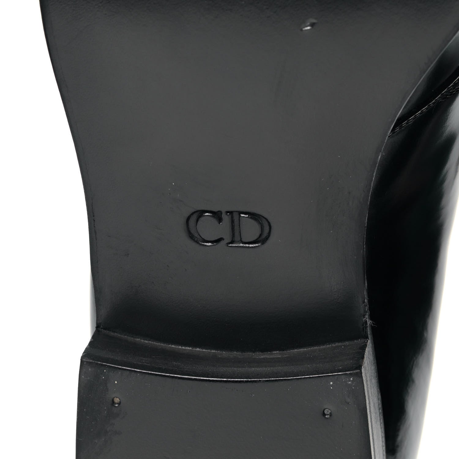 Christian Dior Polished Calfskin Mens Derby Shoe 44 Black 7 of 10