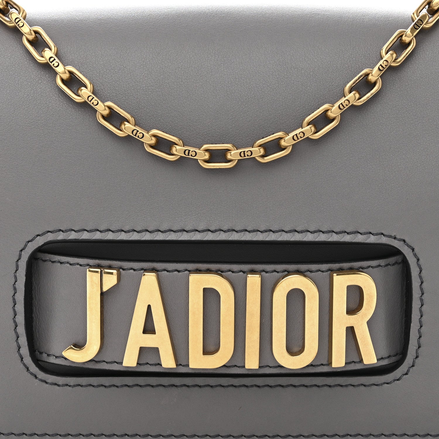 Christian Dior Calfskin Medium J'Adior Chain Flap Bag Iron Grey 8 of 10