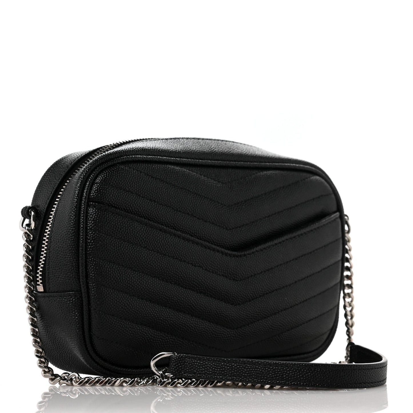 Grain De Poudre Matelasse Monogram Mini Lou Camera Bag Black
