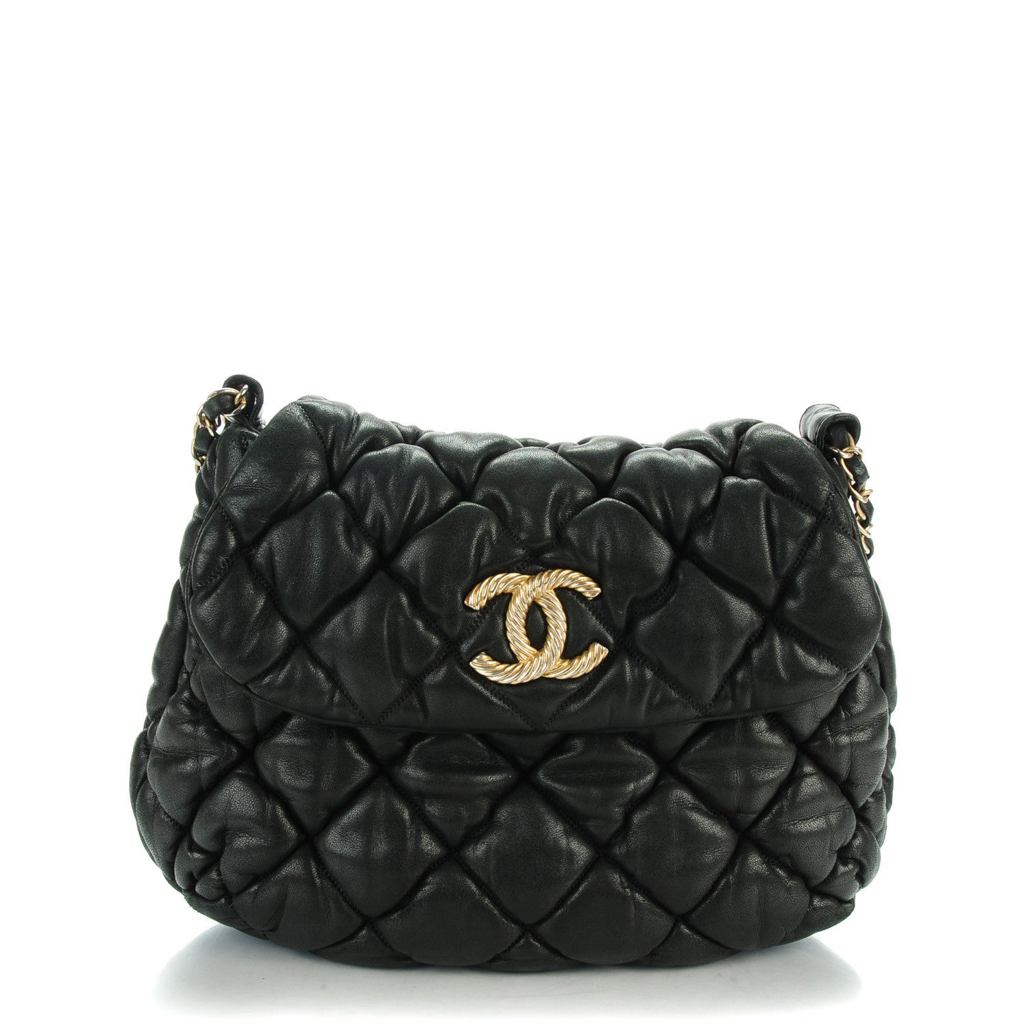 Chanel Lambskin Bubble Quilt Flap Black 1 of 7