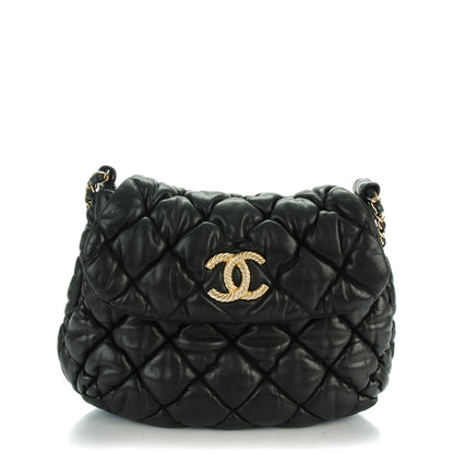 Chanel Lambskin Bubble Quilt Flap Black 1 of 7