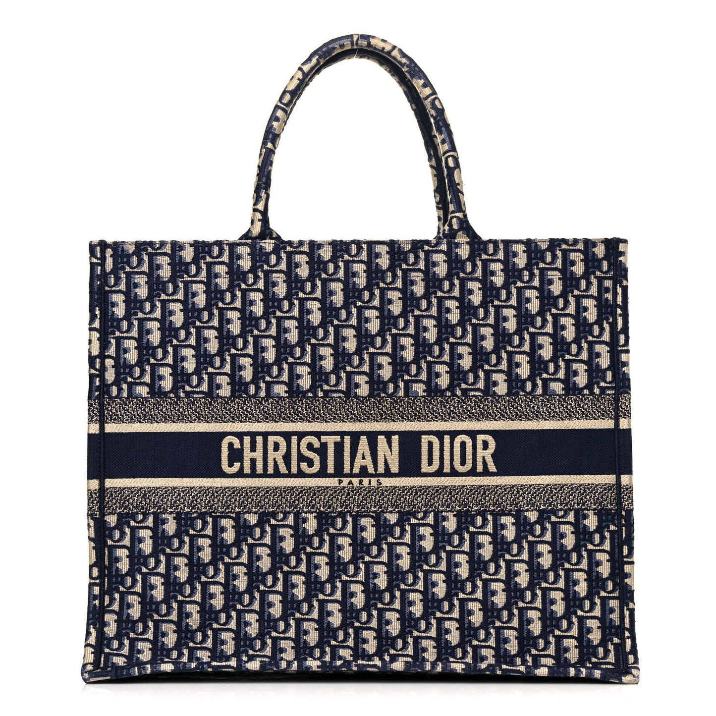 Oblique Book Tote Blue Multicolor