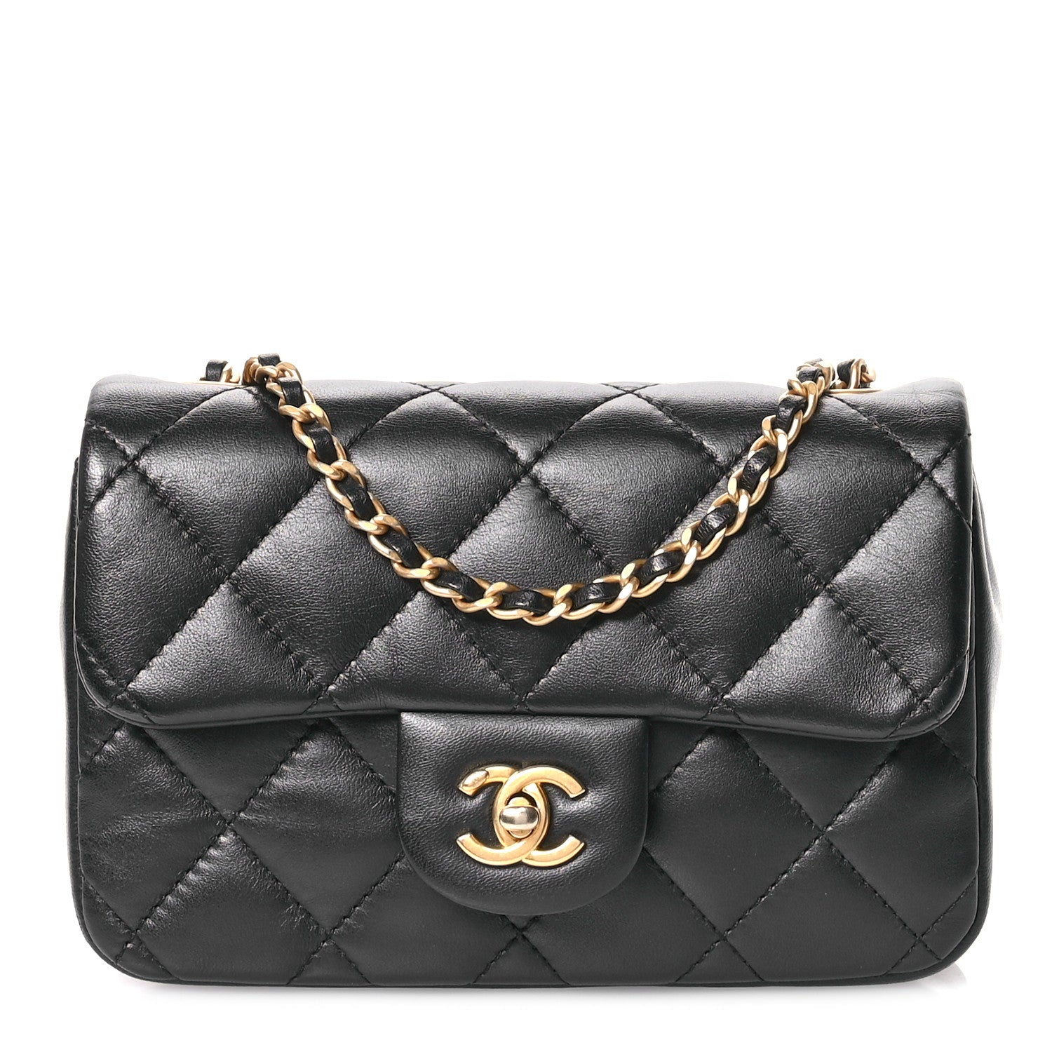 Chanel Lambskin Quilted Mini Heart Charms Flap Black 1 of 10