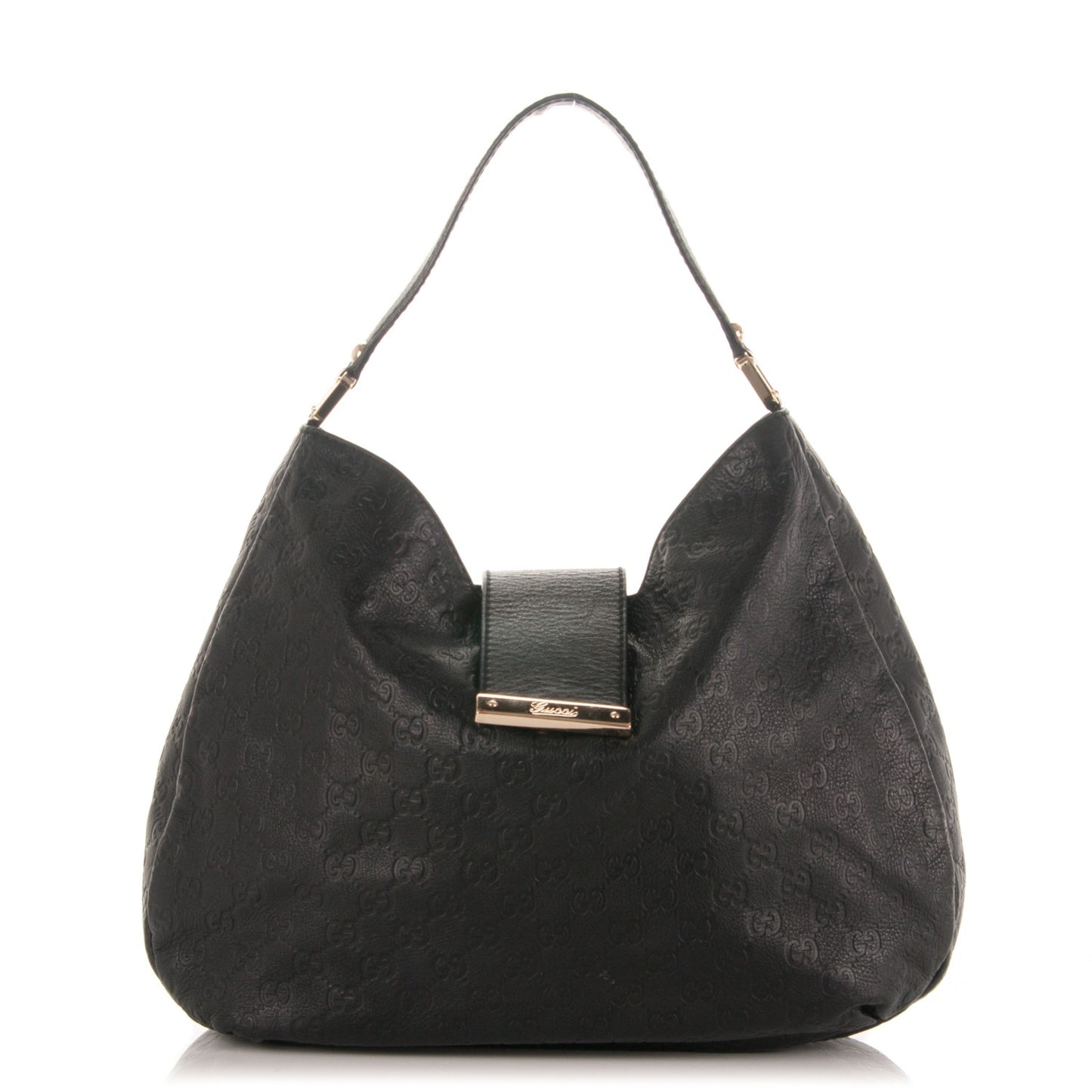 Guccissima Large New Ladies Web Hobo Black