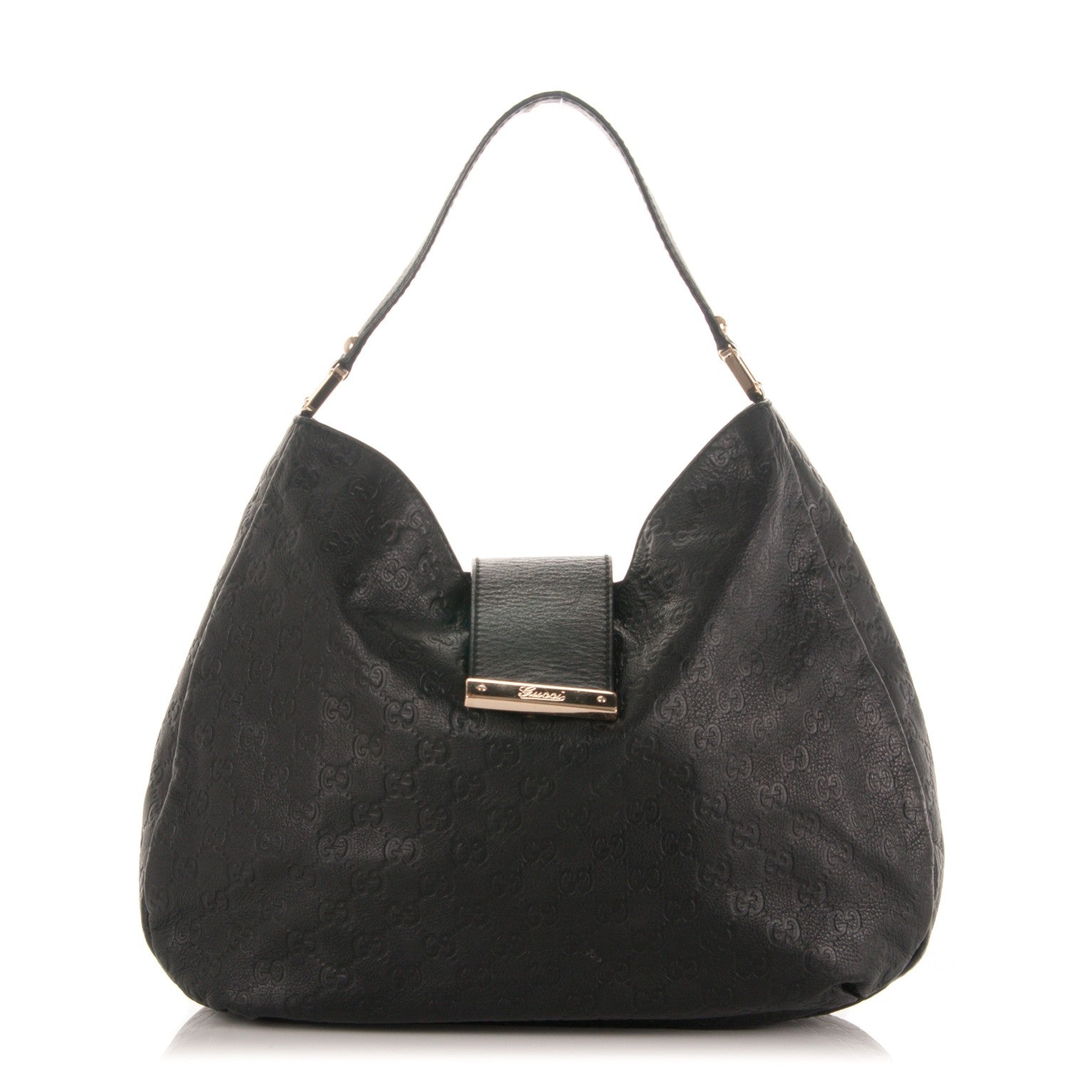 Gucci Guccissima Large New Ladies Web Hobo Black 1 of 7