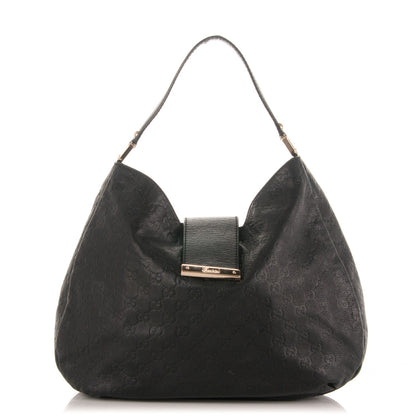 Gucci Guccissima Large New Ladies Web Hobo Black 1 of 7