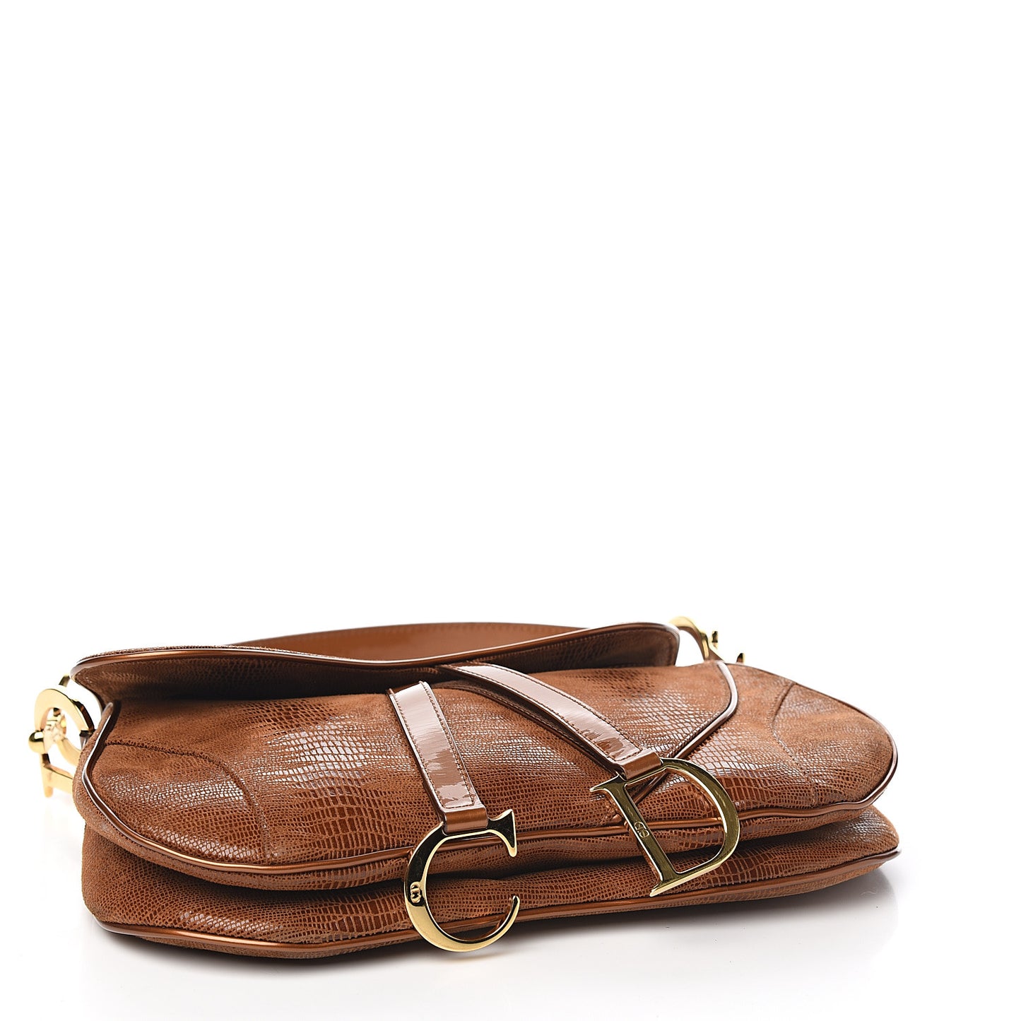 Lizard Double Saddle Bag Brown