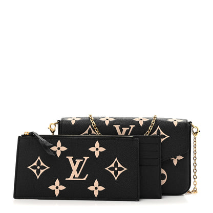 Louis Vuitton Empreinte Monogram Giant Felicie Pochette Black Beige 3 of 11
