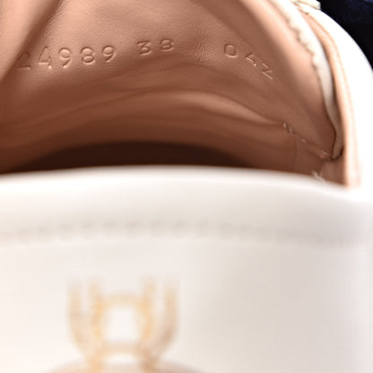 Gucci Calfskin Womens Velvet Bow Ace Sneakers 38 White 9 of 10