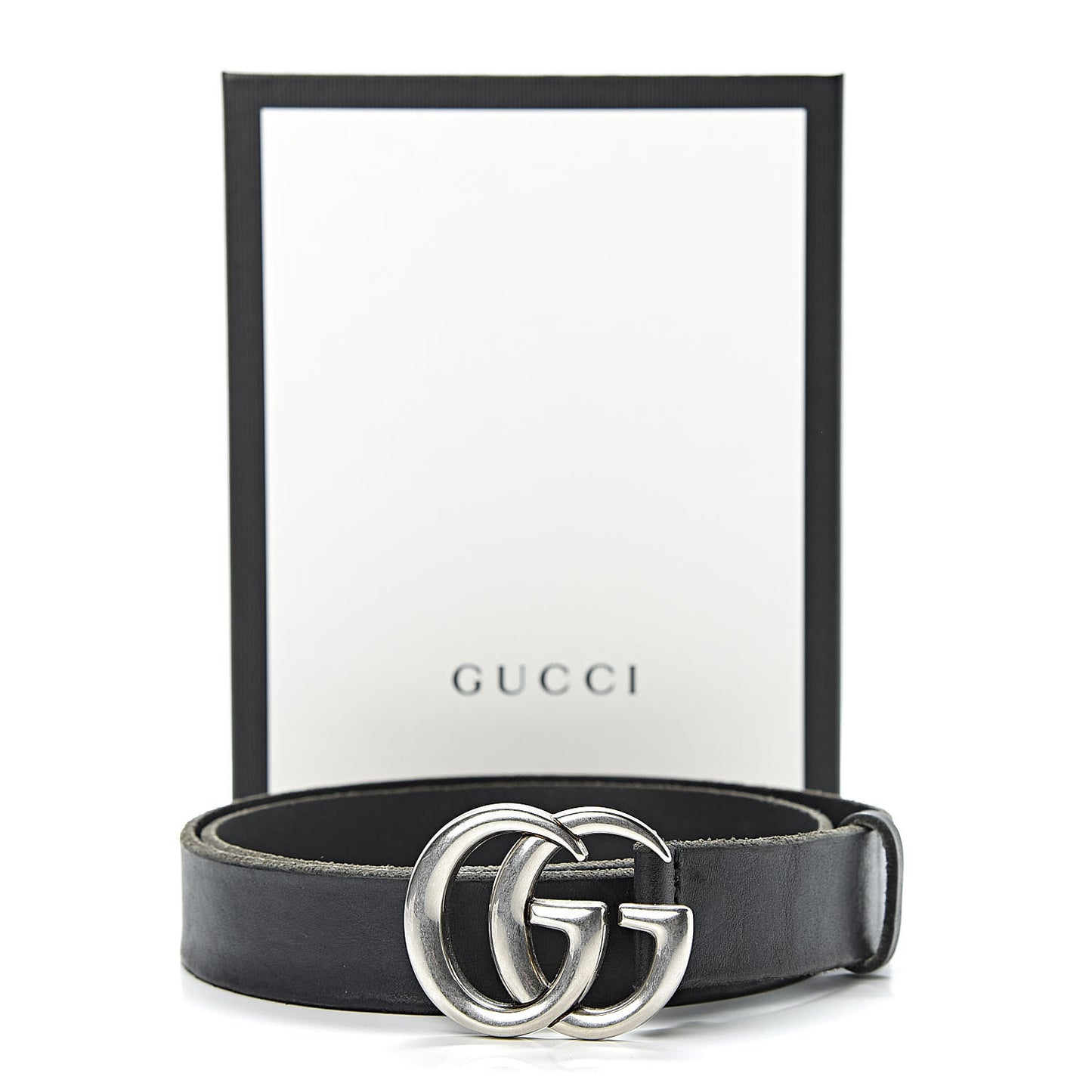 Cuoio Toscano Nickel Double G 30mm Belt 90 36 Black