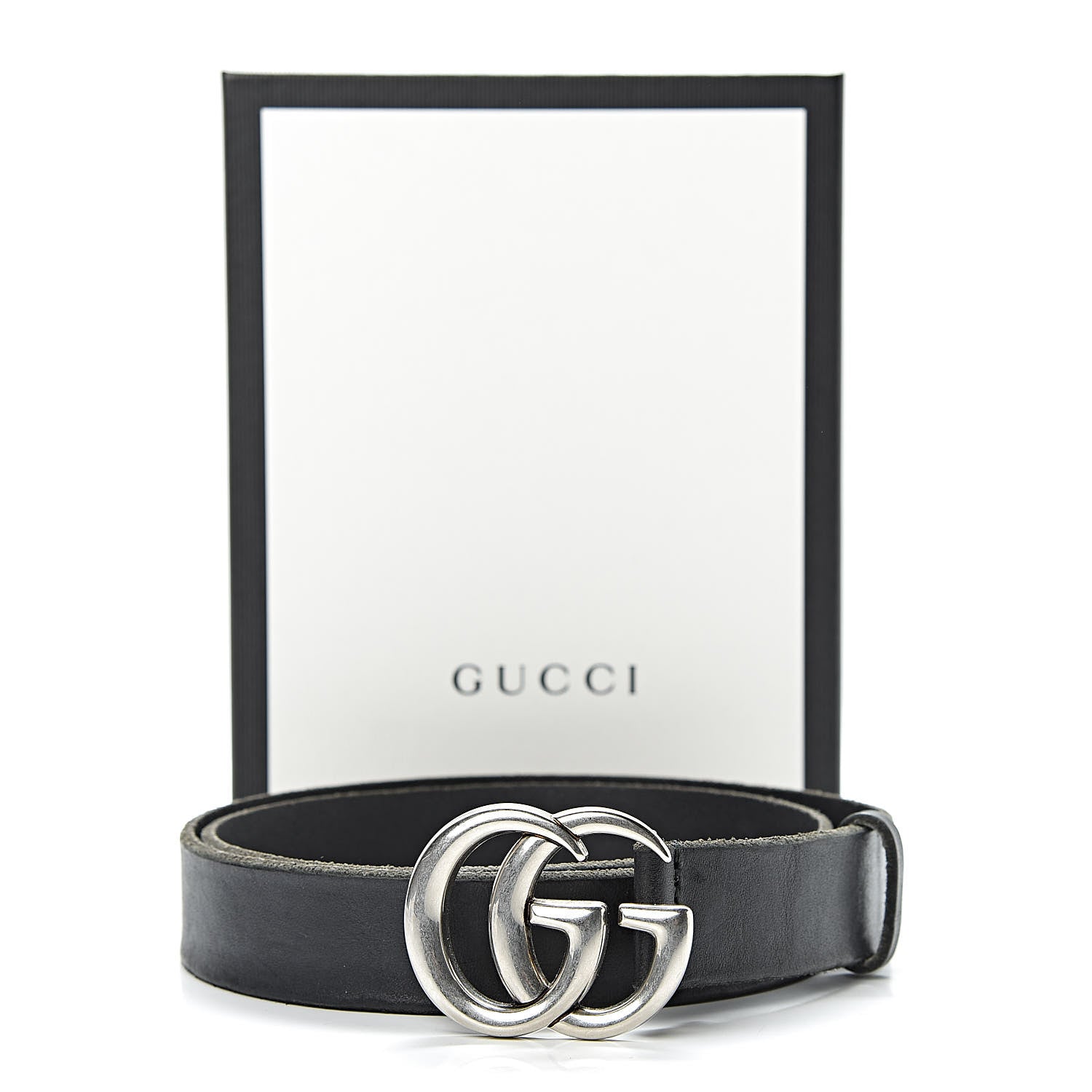 Gucci Cuoio Toscano Nickel Double G 30mm Belt 90 36 Black 7 of 7