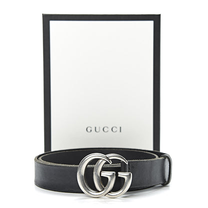Gucci Cuoio Toscano Nickel Double G 30mm Belt 90 36 Black 7 of 7