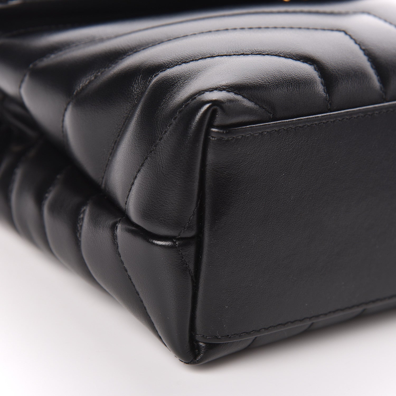 Saint Laurent Calfskin Y Quilted Monogram Small Loulou Chain Satchel Black 8 of 14