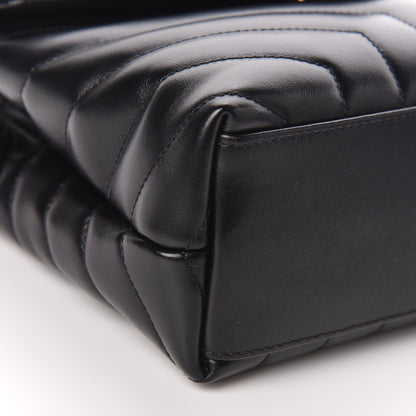 Saint Laurent Calfskin Y Quilted Monogram Small Loulou Chain Satchel Black 8 of 14