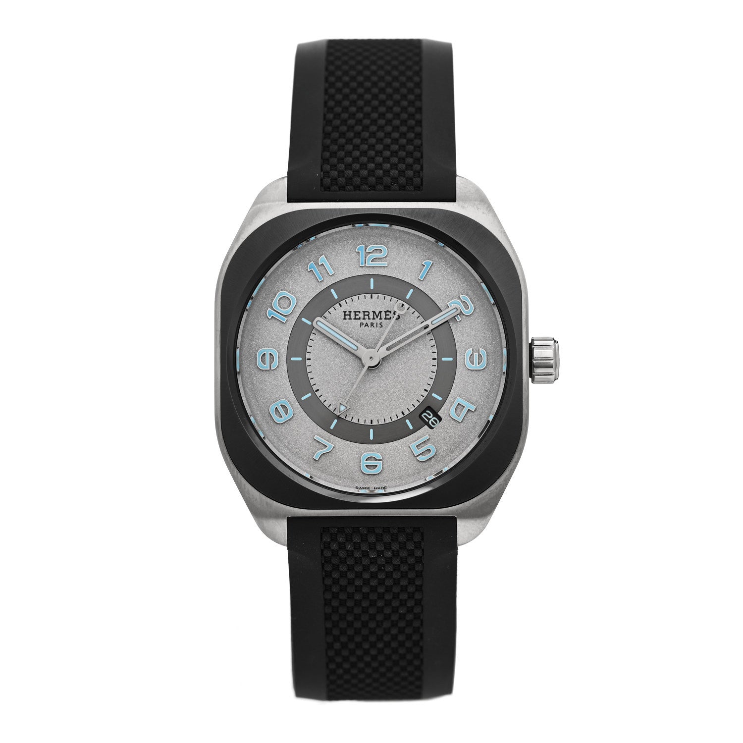 Hermes Titanium Rubber 39mm H08 Automatic Watch Gris Fonce 1 of 5
