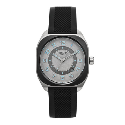 Hermes Titanium Rubber 39mm H08 Automatic Watch Gris Fonce 1 of 5