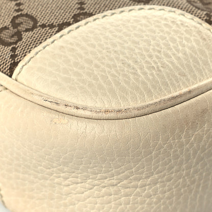 Gucci Monogram Dollar Calfskin Mini Bree Messenger Bag Beige Ebony Avoire 10 of 17