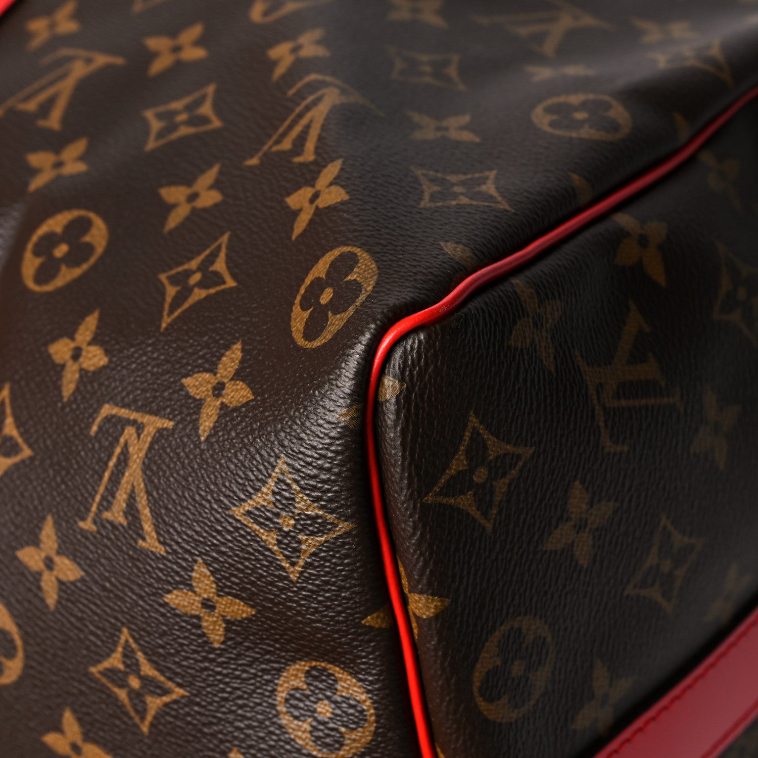 Louis Vuitton Calfskin Monogram Keepall Bandouliere 50 Coquelicot 12 of 12