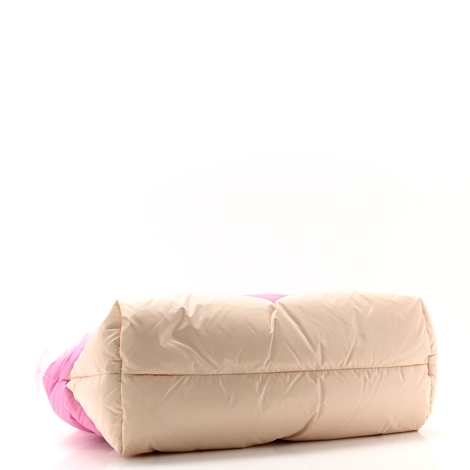 Miu Miu Padded Nylon Quilted Tote Alabaster Primrose 4 of 11