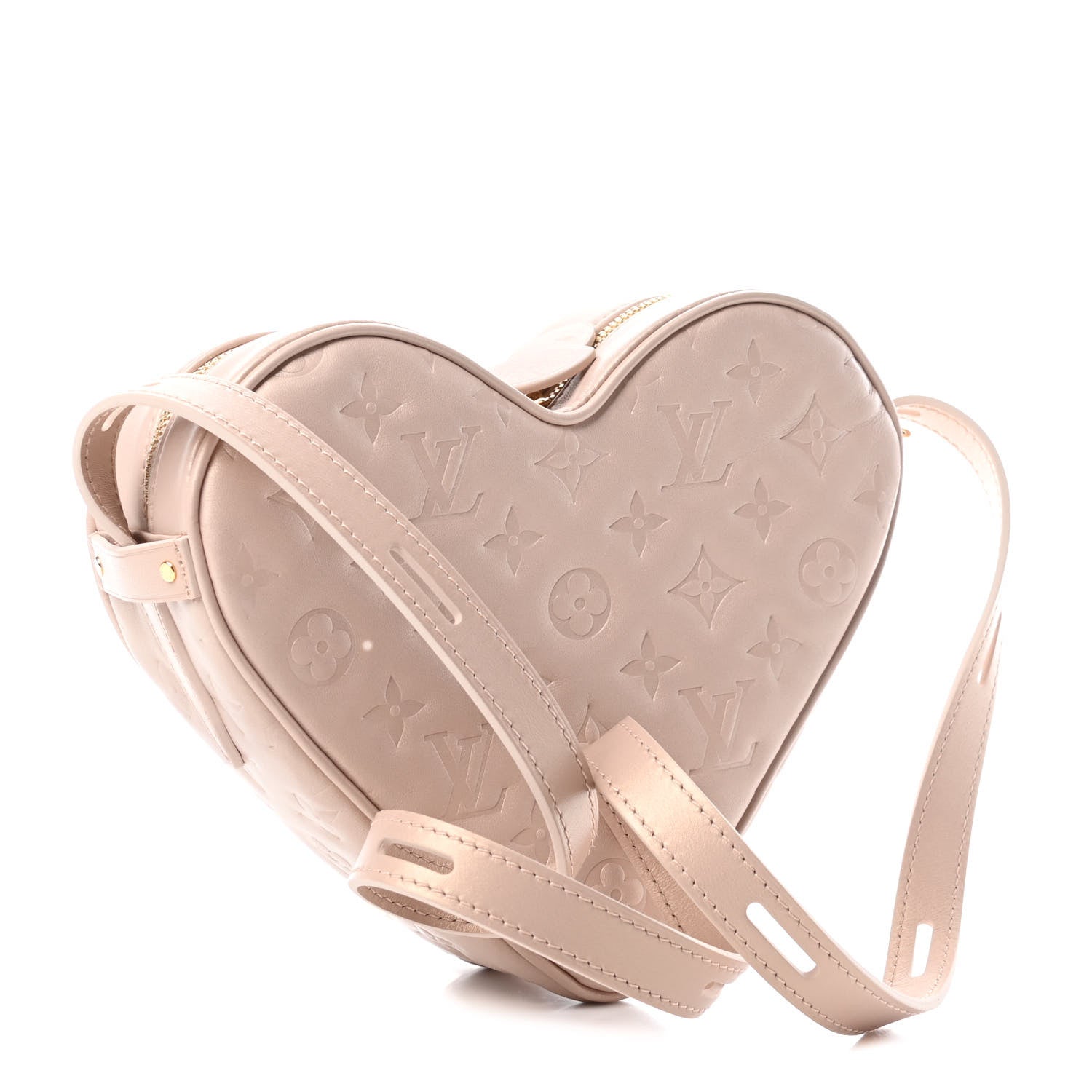 Louis Vuitton Lambskin Embossed Monogram Fall In Love Sac Coeur Light Pink 2 of 4