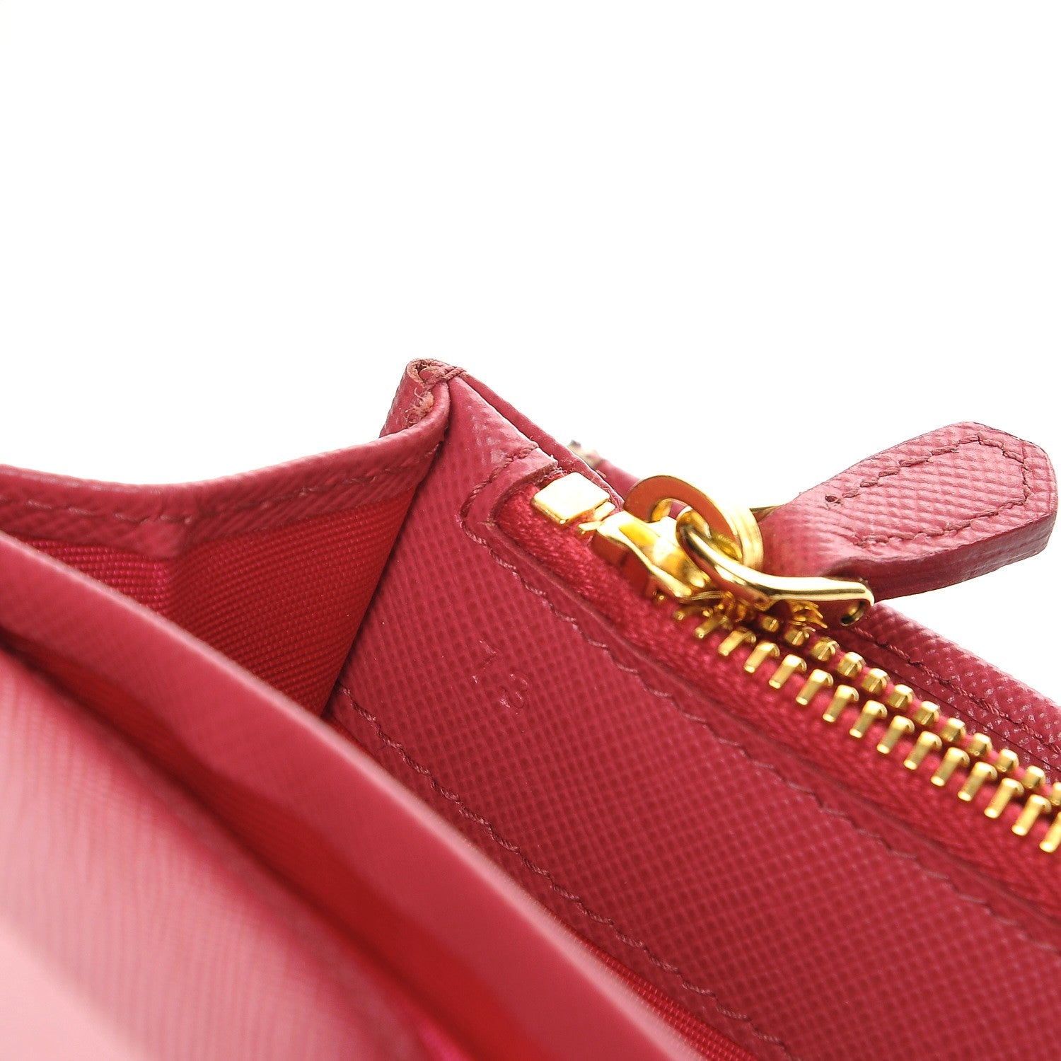 Prada Saffiano Colour Continental Flap Wallet Peonia 8 of 8