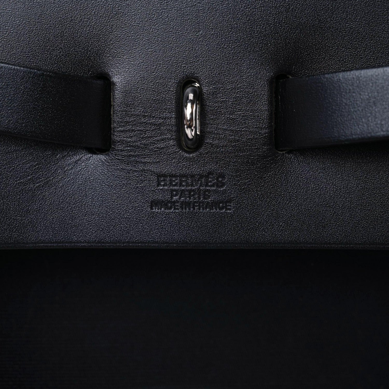 Hermes Toile Vache Calfskin Herbag 30 PM Backpack Black 7 of 17