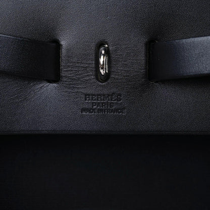 Hermes Toile Vache Calfskin Herbag 30 PM Backpack Black 7 of 17