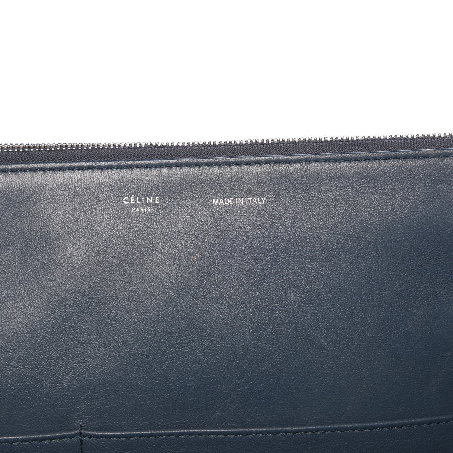 Celine Drummed Calfskin Suede Double Zip Trapeze Orage 6 of 18