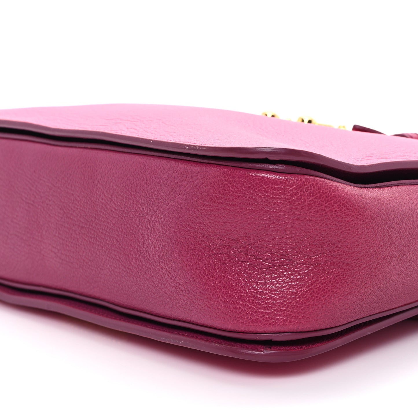 Goatskin Madras Bi-Color Shopping Tote Pink Malva